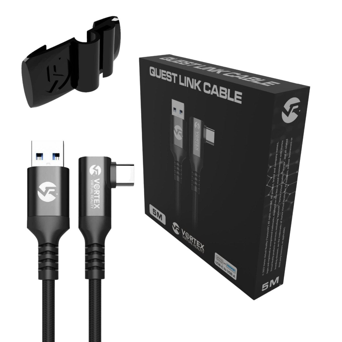 Oculus Link VortexVR Cable 5m + Fastener | for Oculus Quest 2